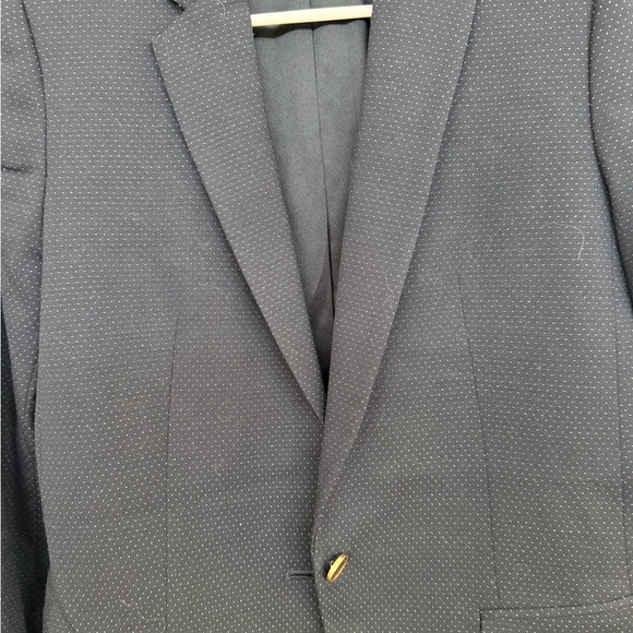 Club Monaco Deep Navy Polka Dot Blazer - Picture 2 of 14